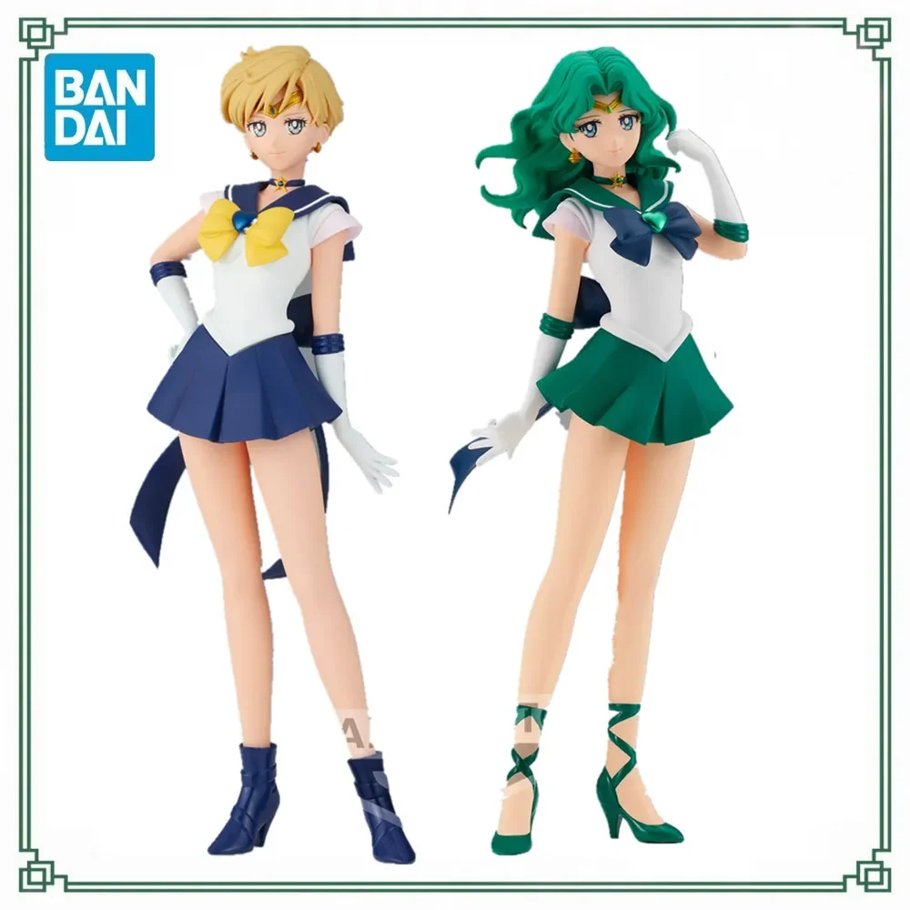 

In Stock Anime Original Sailor Moon Kaiou Michiru Tenoh Haruka PVC GLITTER&GLAMOURS Action Figures Collector Toys for Children