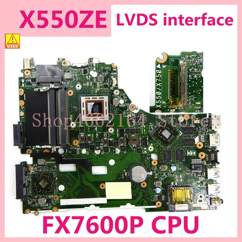 

Материнская плата X550ZE FX7600P CPU LVDS для ноутбука ASUS VM590Z A555Z X555Z X550ZE X550Z X550 K550Z K555 материнская плата для ноутбука б/у