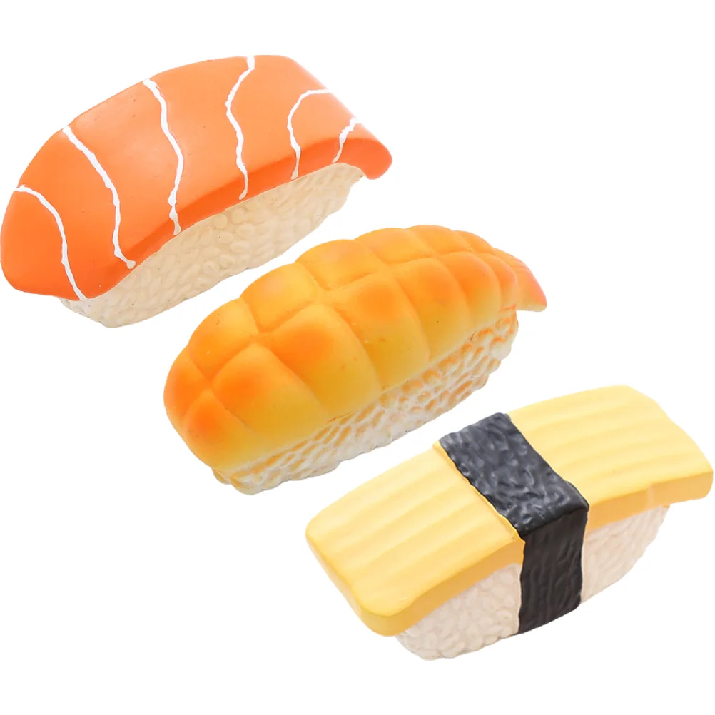 

Dogpuppy Pet Molar Chewing Bite Teether Sushi Chew Rubber Interactive Squeaky Supplies Cat Kitten Resistant Dollplaything Chewer