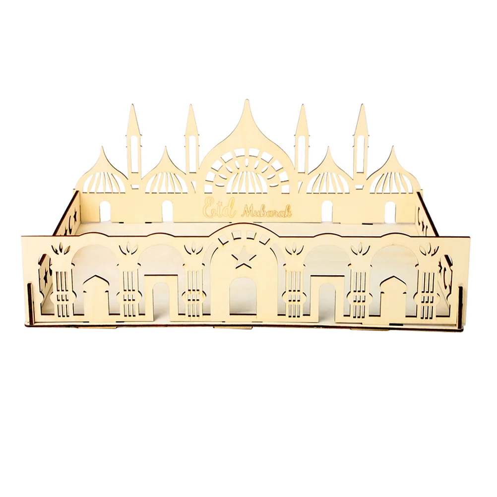 

Artistic Eid Mubarak Party Serving Tableware Tray Display Decoration