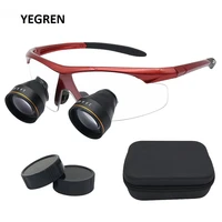 2 5x medical loupes binocular magnifier 30 50cm long working distance dental loupes with ultra light eyeglasses for oral surgery