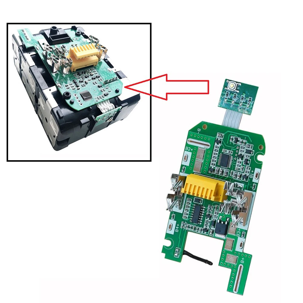 

2 шт., защитная печатная плата BL1830 для зарядки Makita 18 в, индикатор аккумулятора, электроинструменты, литий-ионная батарея, BMS, печатная плата дл...