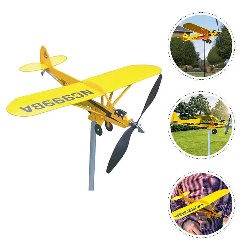 

Roof Mount Weather Vane Airplane Weather Vane Measuring Tool Metal Weather Vane for Garden Yard
