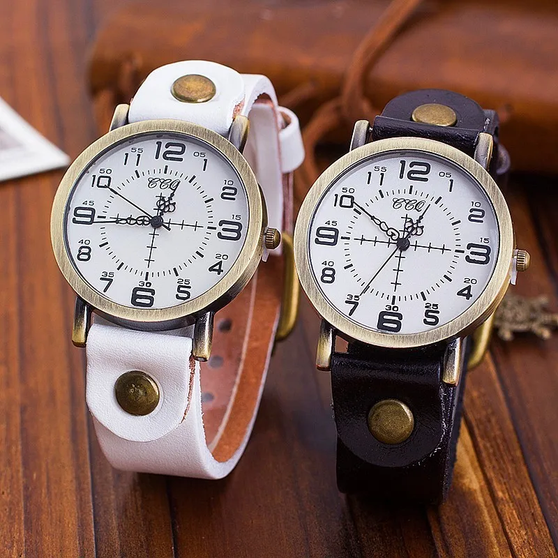 

Vintage Cow Leather Bracelet Watch Women Wrist Watches Casual Luxury Quartz Watch Relogio Feminino Hot Selling