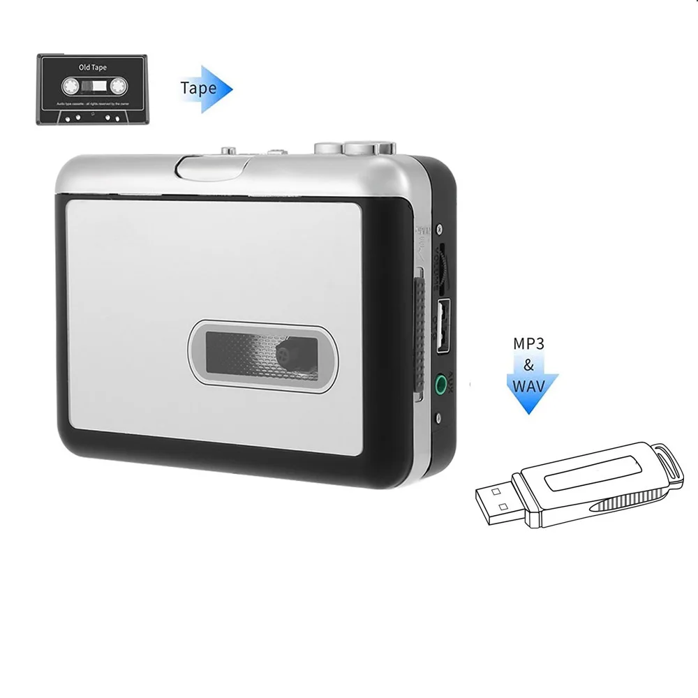 

Преобразователь кассетной магнитолы USB2.0, запись аналогового аудио в цифровой, сохранение в формате USB флеш-накопителя MP3, напрямую, не требу...