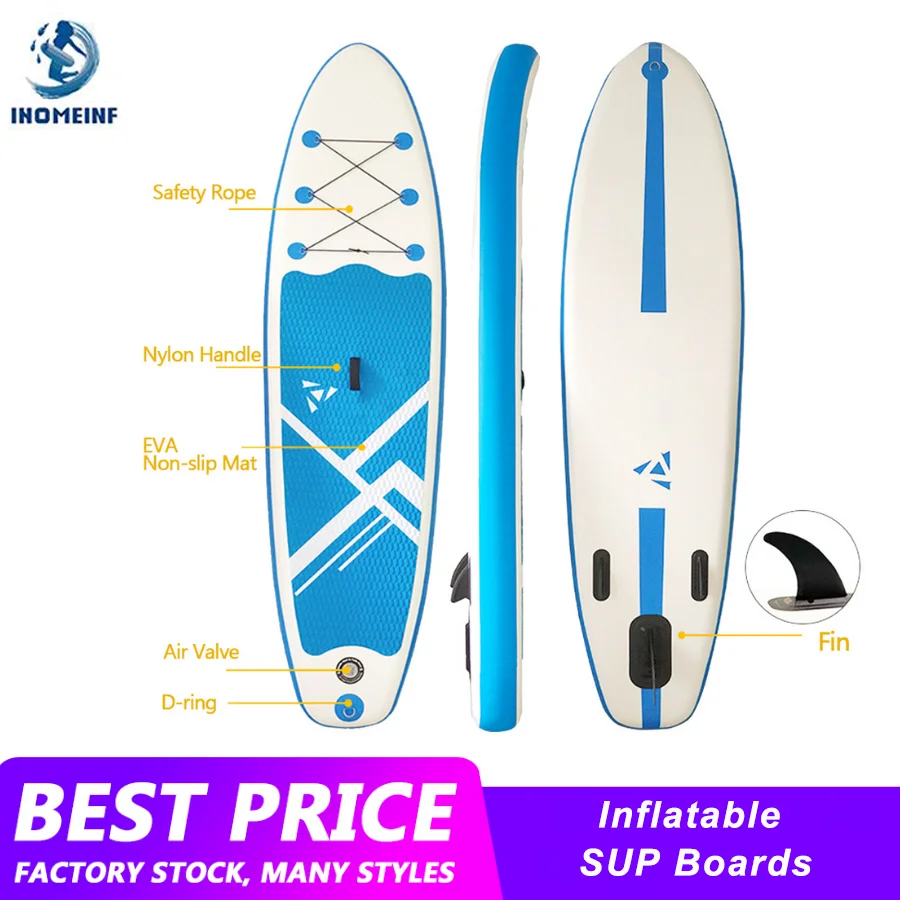 

118"30"6" ISUP Stand Paddle Inflatable SUP Board Water Sport Surfing Surfboard With Double Acting Pump Adjustable Alloy Oars