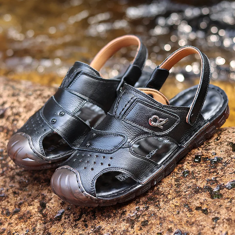 Summer Sandals Men Leather Classic 