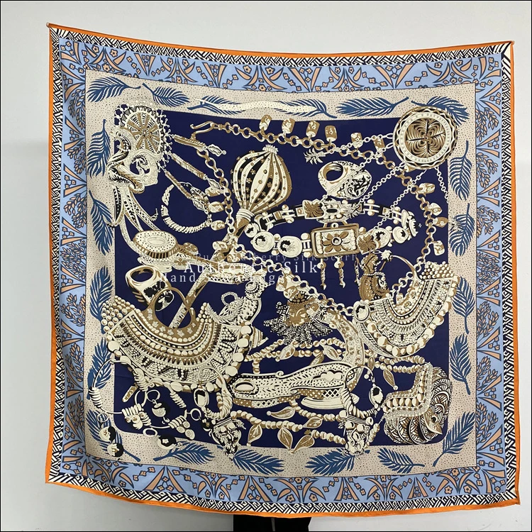 

Натуральный квадратный шелковый фуляр 140 см, рулонный шелковый шарф, шаль, редкая сатиновая шаль