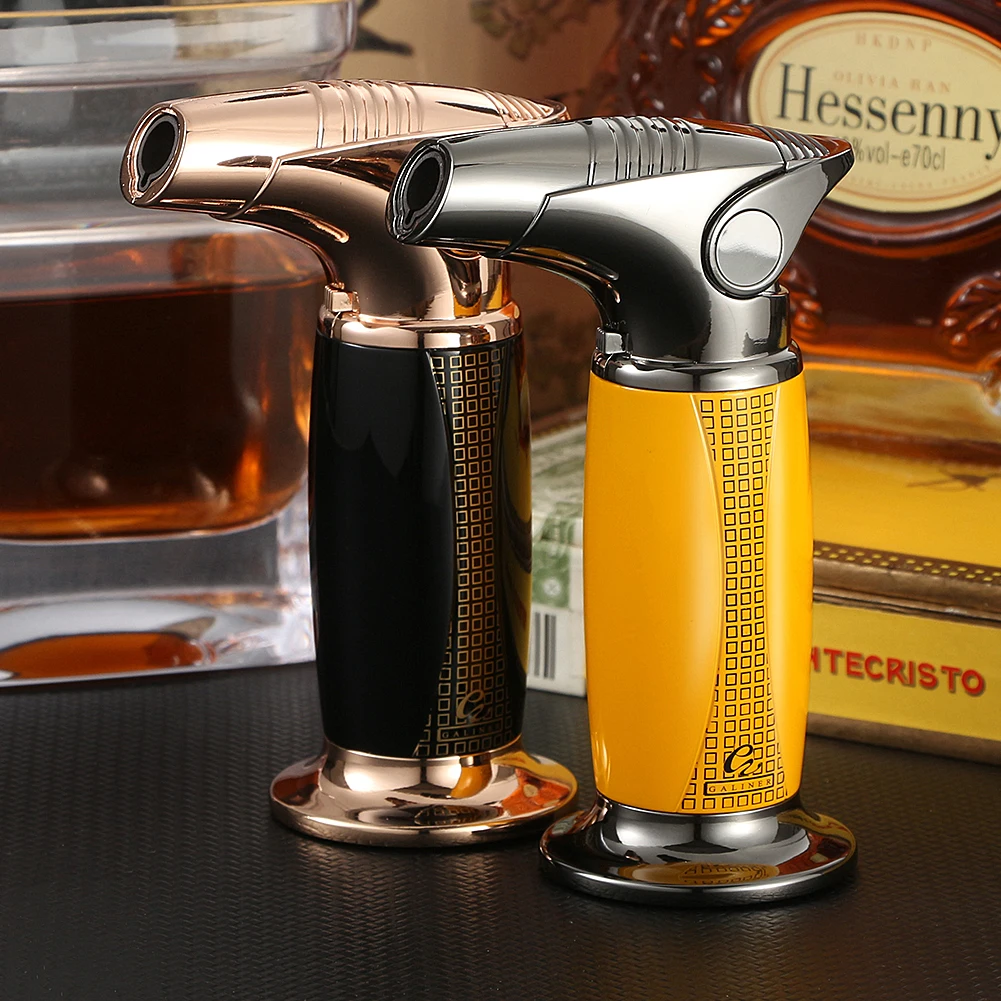 

GALINER Alloy Luxury Cigar Lighter Windproof Butane Gas Torch Lighters Gun Spary Lighter For Cigar Accessories