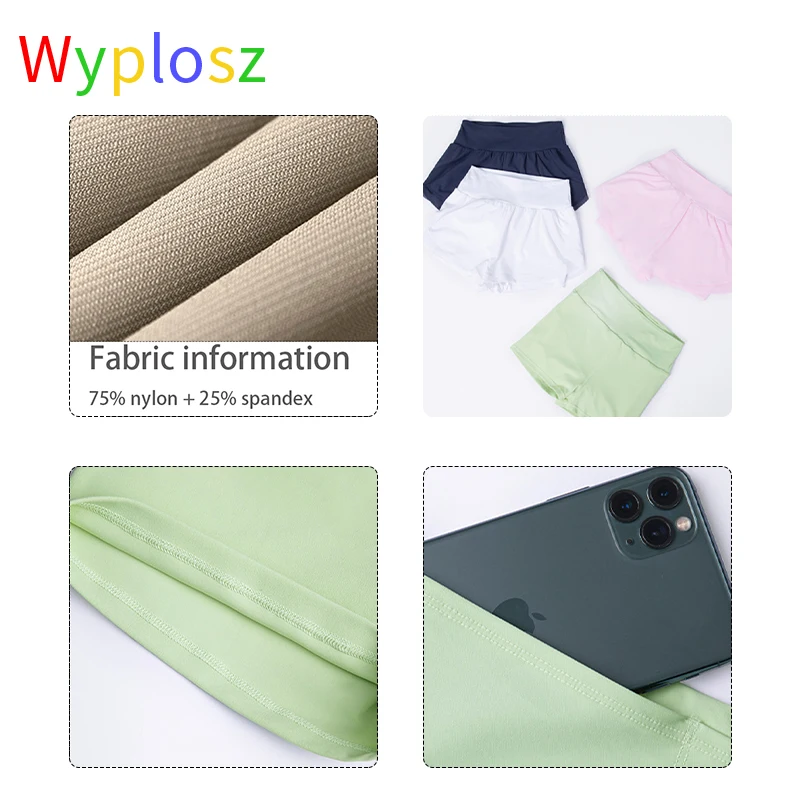 Wyplosz Yoga Sports Shorts Cycling Athletic Gym Fitness Women Loose Spliced Quick Drying Irregular Splicing Sunscreen Outdoor