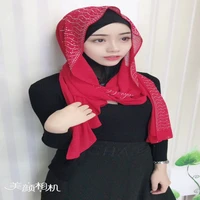 chiffon scarf long hijab shawl wrap glitter muslim women headwear scarves stoles rhinestone long scarf turban islamic headscarf