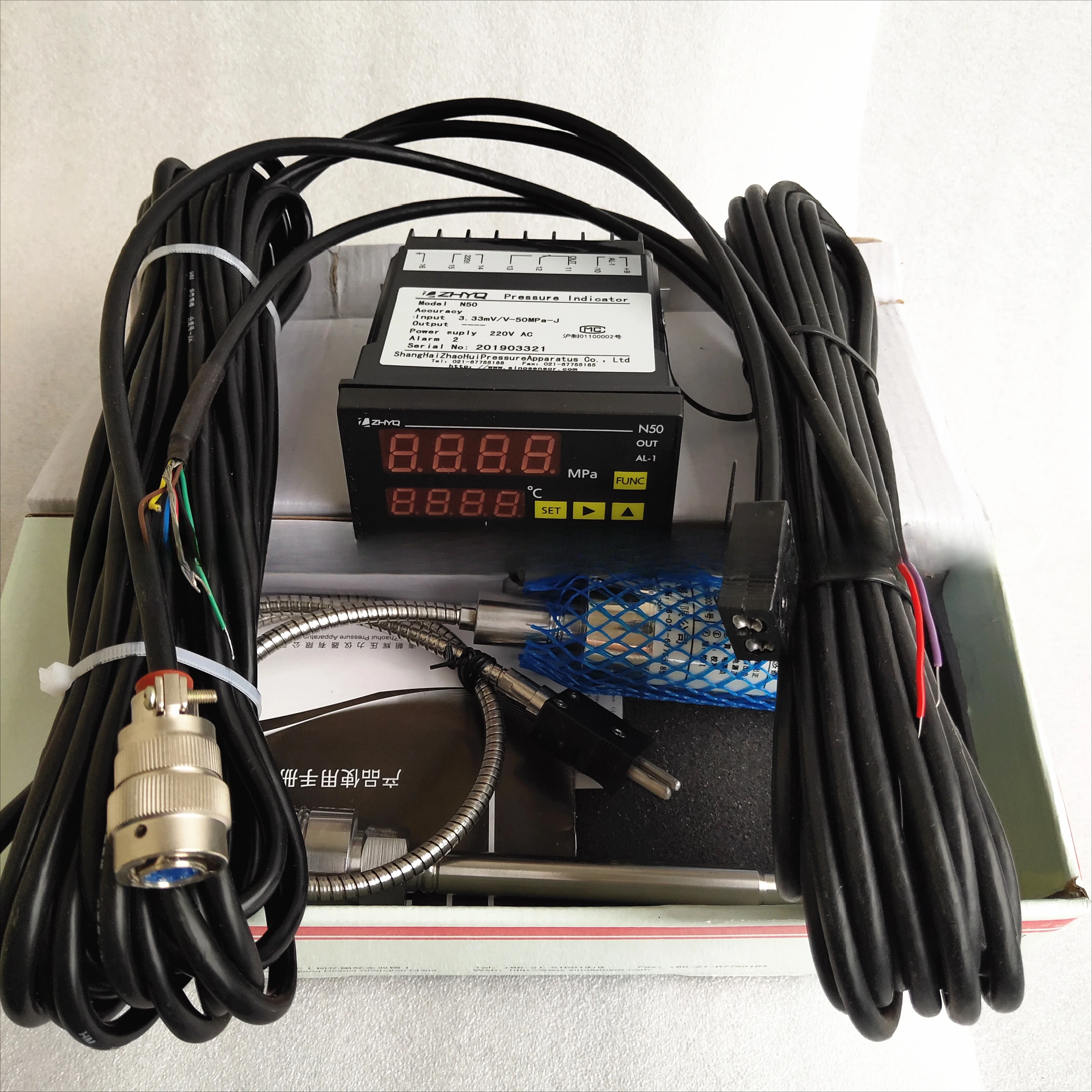 ZHYQ PT124G-123T-50Mpa- 1/2-20UNF-152/460-J-3.33 мВ/В-6 Датчик давления расплава 6-контактный с