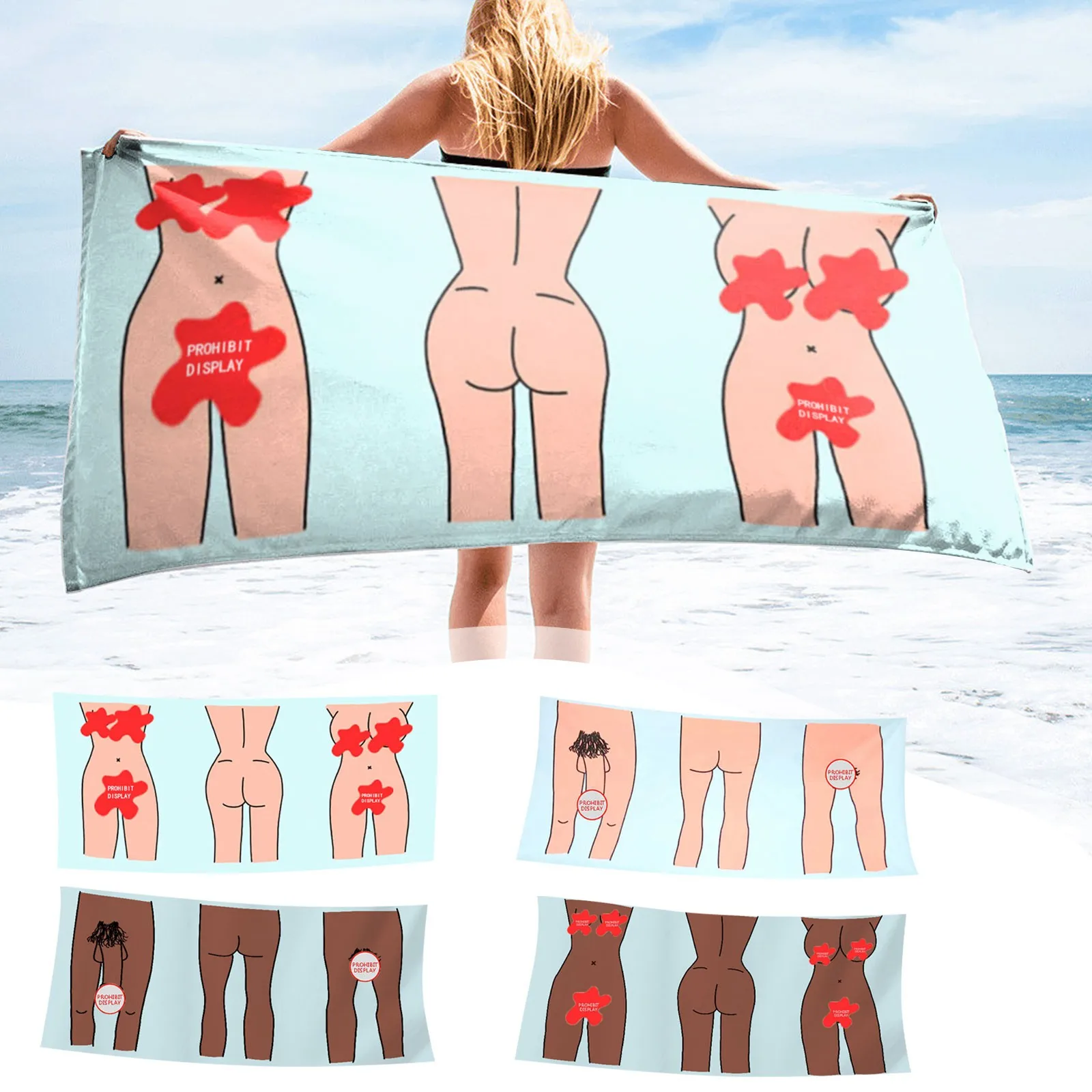 Креативное модное забавное пляжное полотенце с принтом для взрослых мягкое