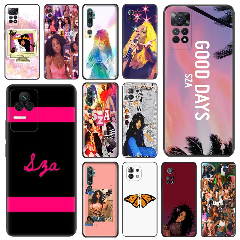 Phone Case For Redmi 10C 10A Note 11 Pro 10 10s 11s SZA Solana Imani Rowe Xiaomi 10t 11t Lite Note10 Black Soft Protective Cover