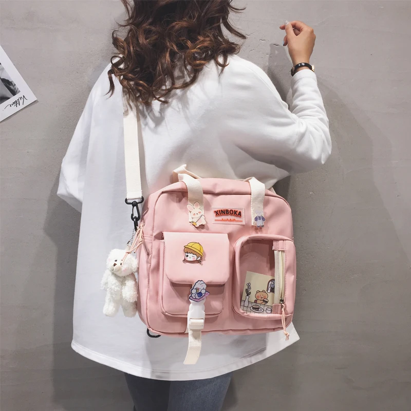 

Cute Women backpack multi-function bag fashion harajuku ulzzang female shoulder bag Teenage girls student messenger school bags
