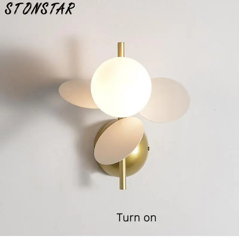 

Настенные светильники, золотистые, для кабинета, гостиной, детской, прикроватной тумбочки, коридора, настенная лампа, внутренняя светодиодная настенная лампа 514