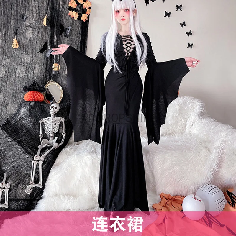 Средневековое винтажное платье на Хэллоуин костюмы ведьмы-вампира для косплея