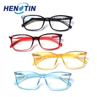 henotin rectangular frame prescription reading glasses spring hinge mens ladies hd magnifying eyeglasses1 02 03 04 0
