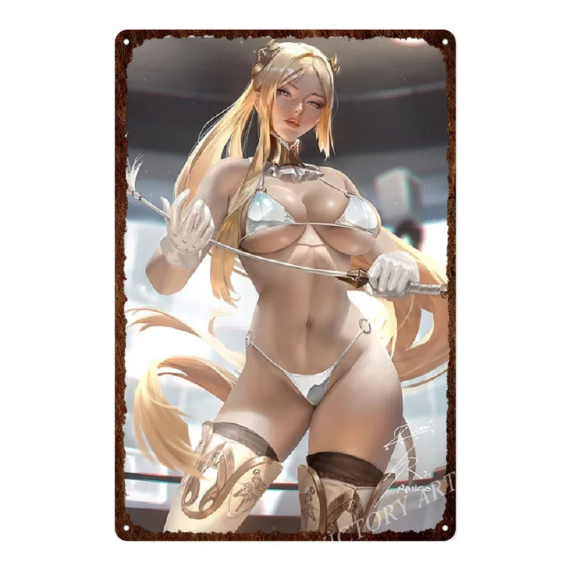 Металлический постер 2B Nier: Automata Girls железная живопись металлическая фотография