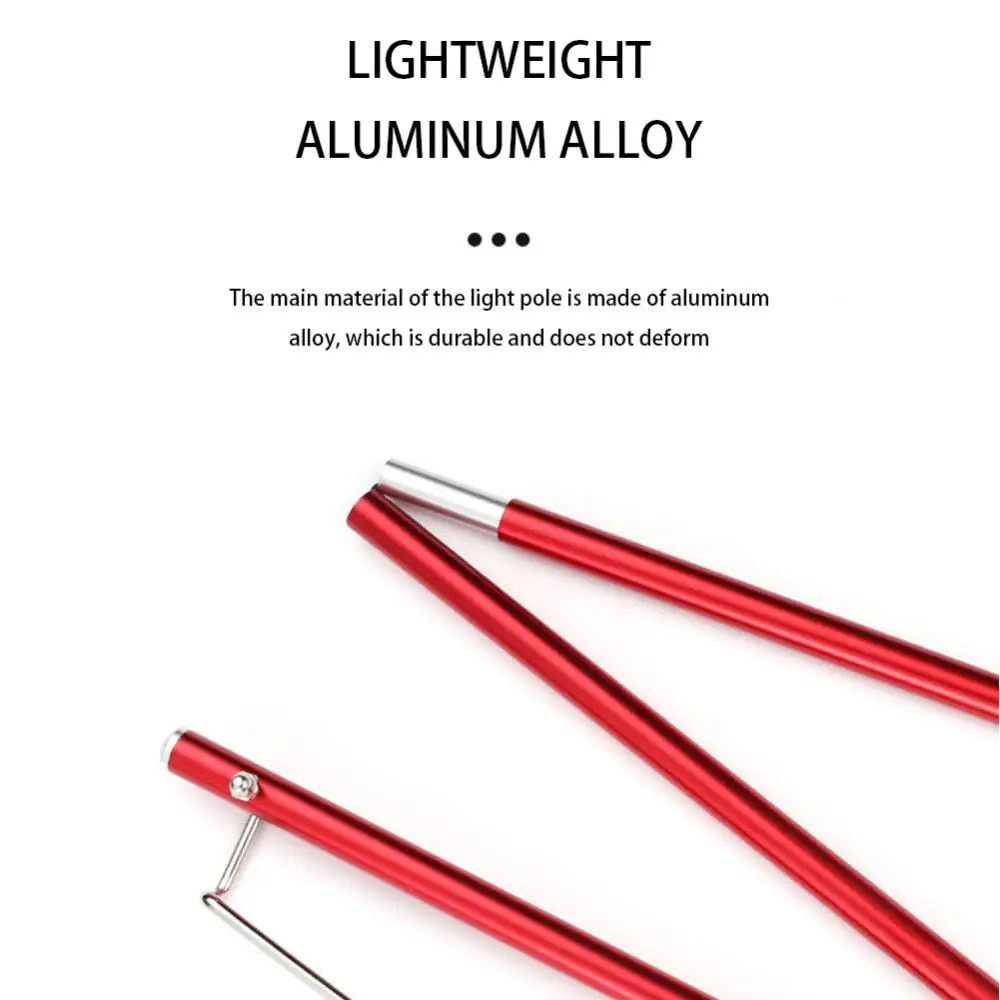 

Outdoor Camping Hiking Aluminum Alloy Foldable Lamp Post Pole Portable Fishing Hanging Light Fixing Stand Holder Lantern Stand