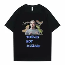 Mark Zuckerberg Meme Essential Tshirt Men Streetwear Tops TOTALLY NOT ALIZARD T-shirt Harajuku T Shi