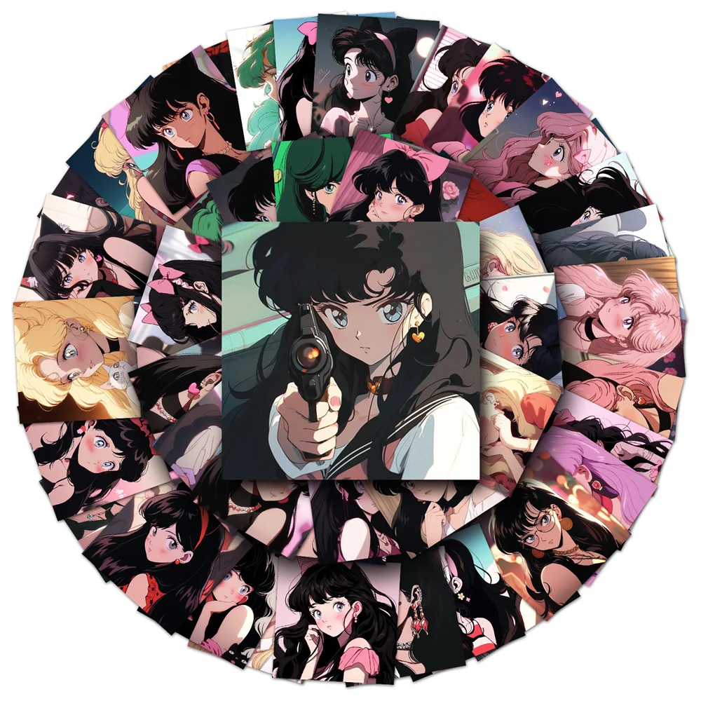 

10/30/50PCS Cartoon Anime Girl Avatar Personality Creative Sticker Laptop Phone Guitar Refrigerator Waterproof Sticker Wholesale