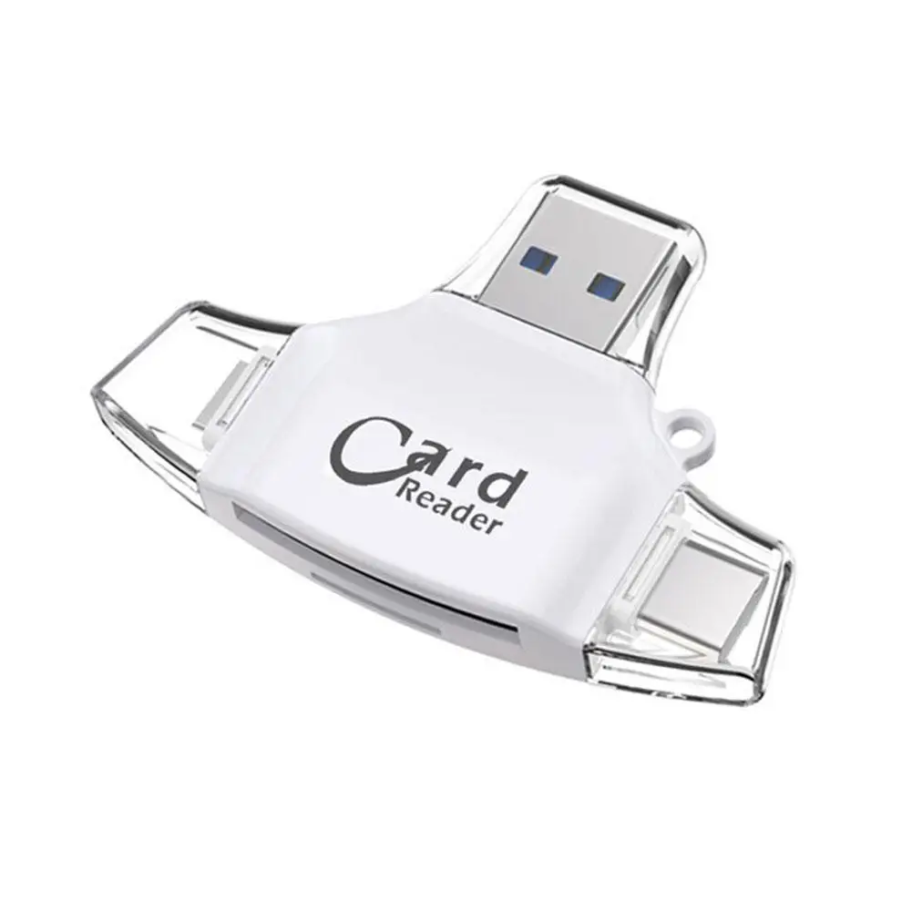 Многофункциональный 4 в 1 Otg TF кардридер OTG поддерживает USB Type-c порт камеры SD для