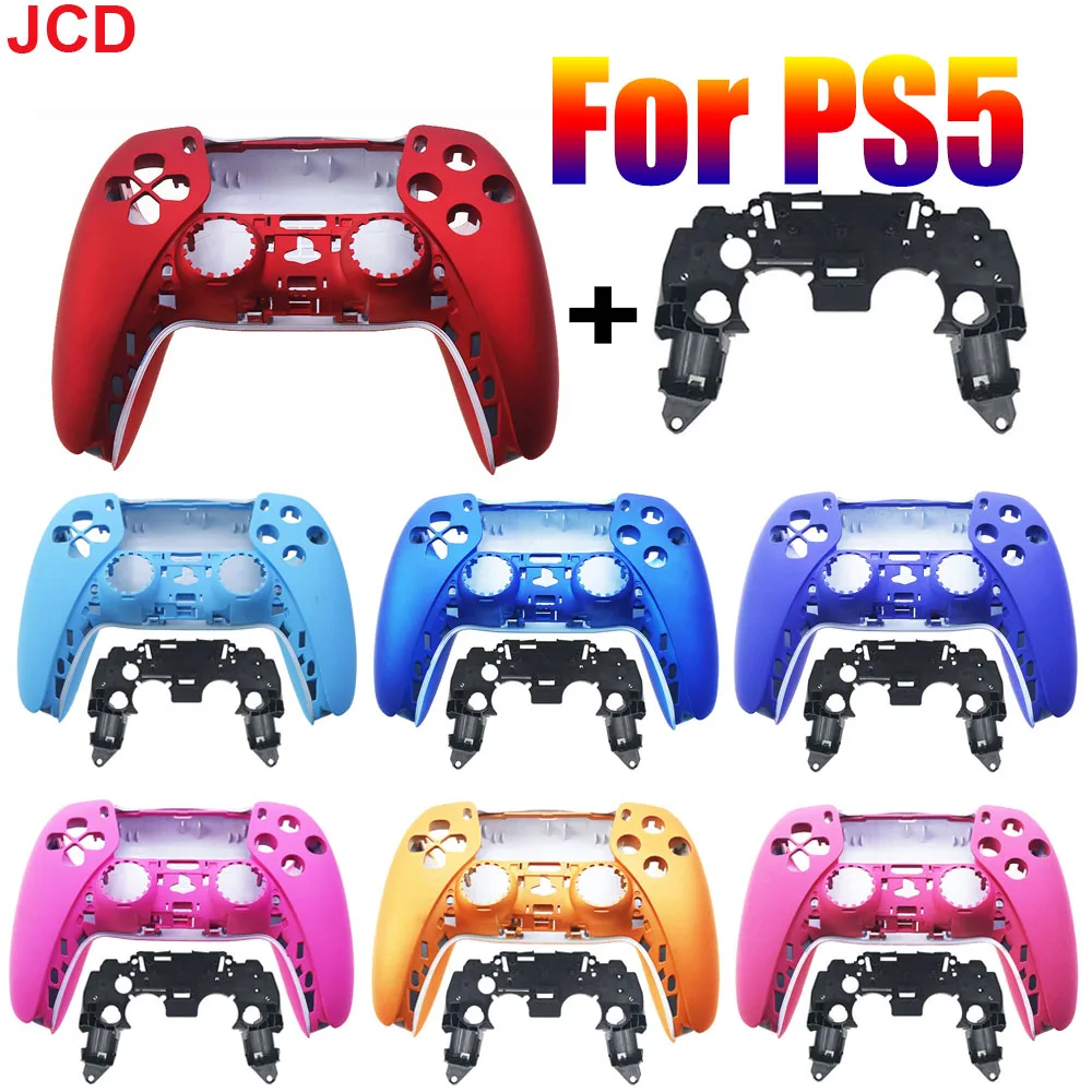 

JCD For PS5 Controller Full Set Frosted Housing Shell Case Cover Faceplate Decoration Shells Gamepad With Inner Frame Bracket