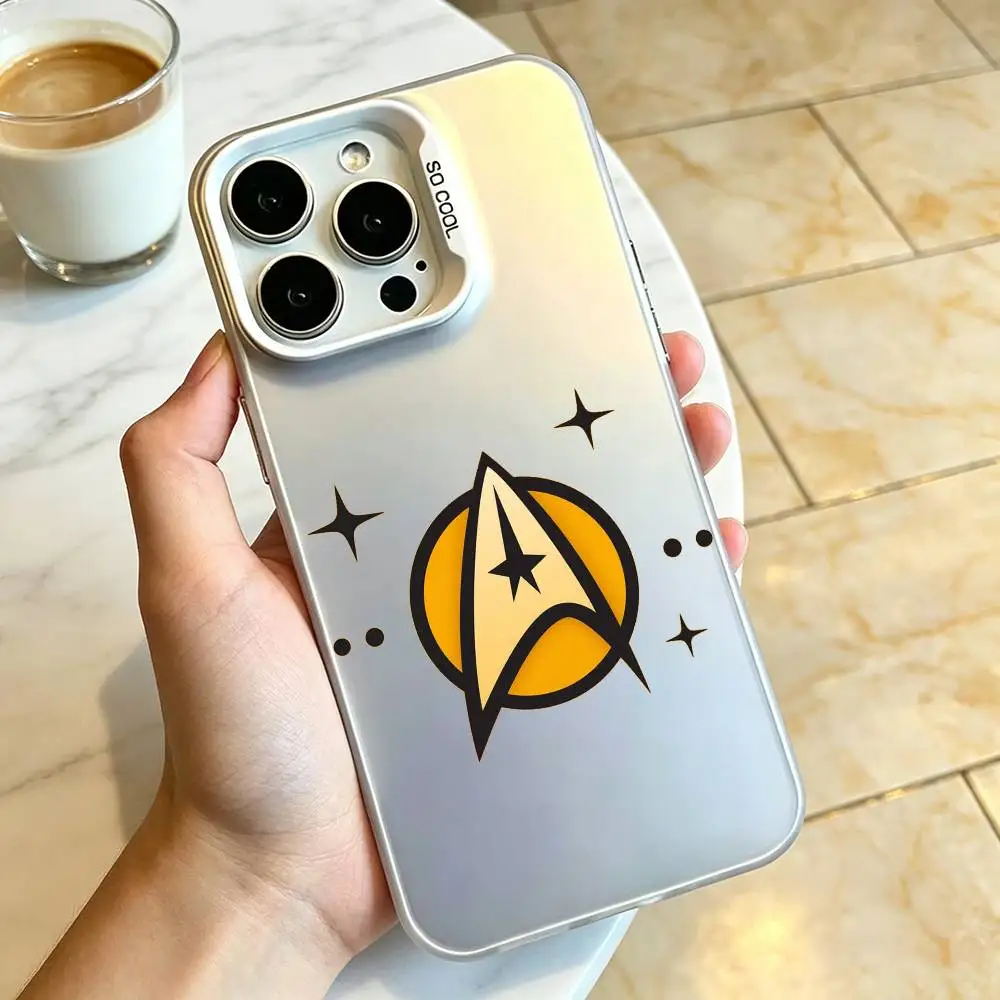 Фото Чехол для телефона Star Trek-K Spock Space-E для iPhone 17, 16, 15, 14, 13, 12, 11 Plus, Pro Max, XS, цветной серебристо-черный чехол. №5