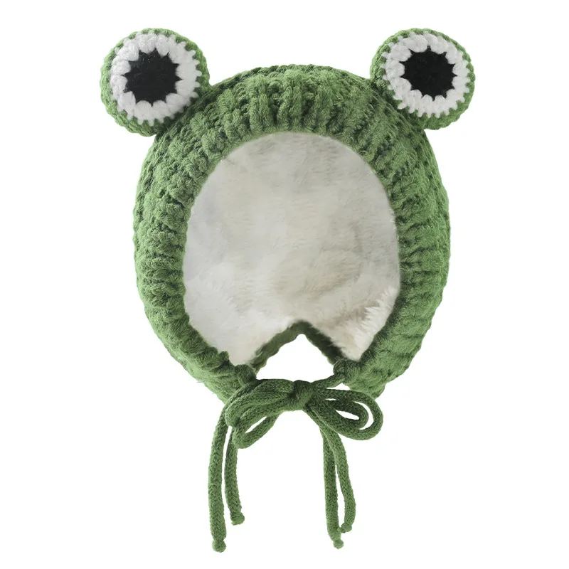 10pcs Unisex Cute Funny Frog Eye Cap Children Knitting Winter Beanie Hat for Toddler Baby Girls Boys  Christmas