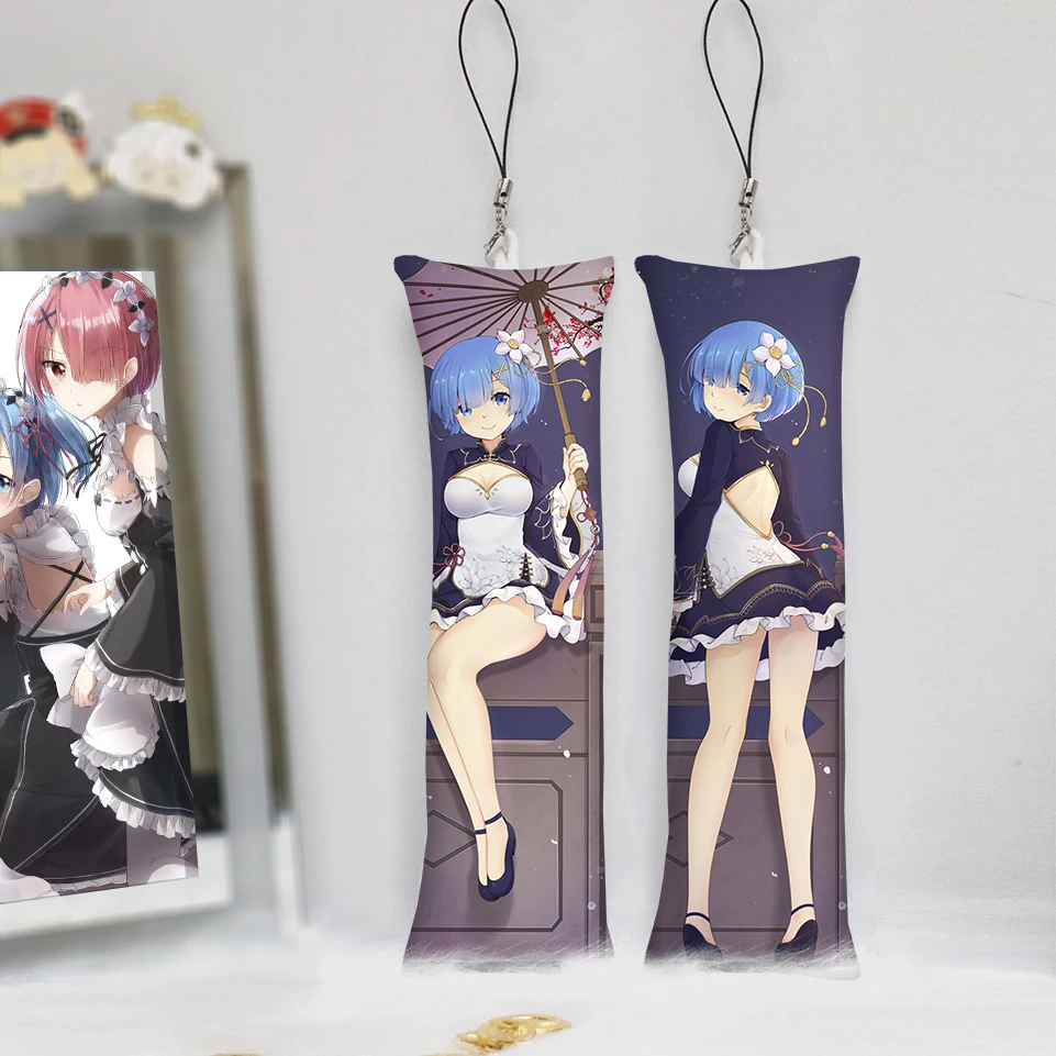 Брелок с надписью Re: жизнь в другом мире от нуля Rem Ram милый аниме брелок для ключей