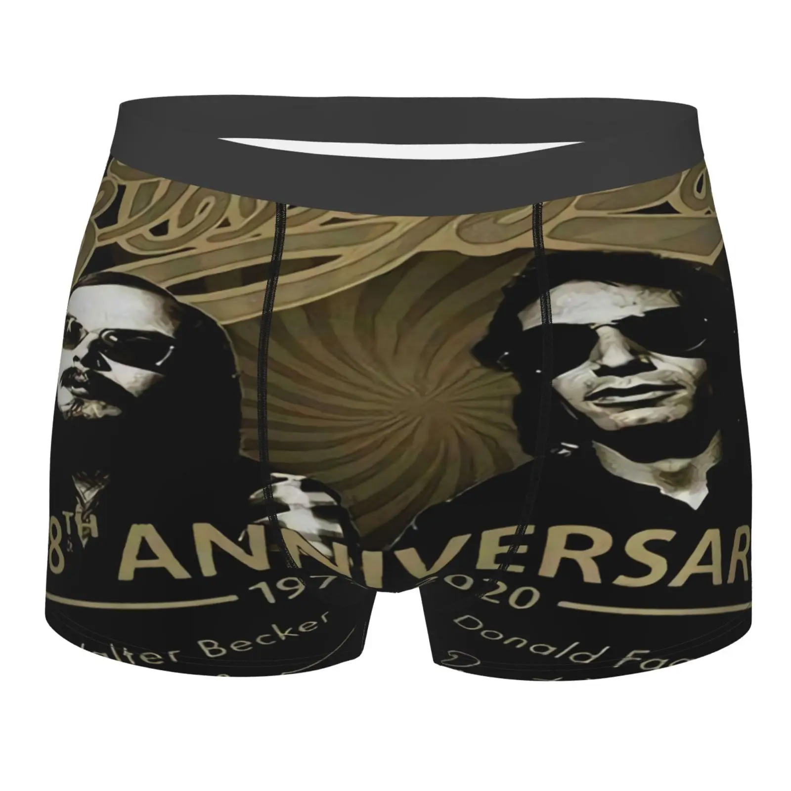 

Мужские трусы-боксеры Steely Dan, серые боксеры из полиэстера, нижнее белье для мужчин и женщин, пижамы из полиэстера, 48 юбилей, 1972, 2020