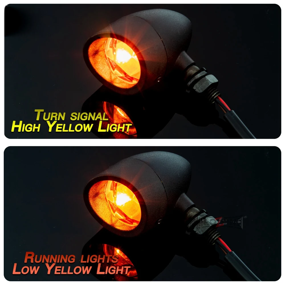 Индикаторы поворота мотоцикла желто-черный цвет сигнал лампа осветительные