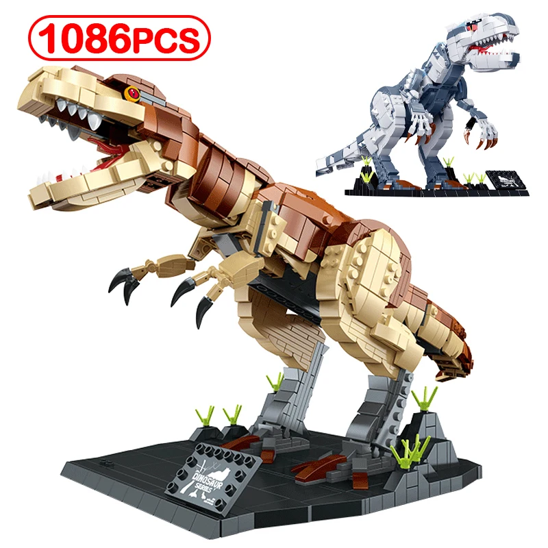 

1086pcs City Jurassic Dinosaur Park Tyrannosaurus Rex Building Blocks Raptor Tyrannical Dragon Bricks Toy for Children Gifts