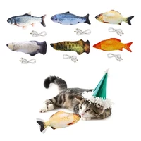 2022jmt cat wagging fish realistic plush realistic cat toy fish catnip stuffed pet soft cat toys