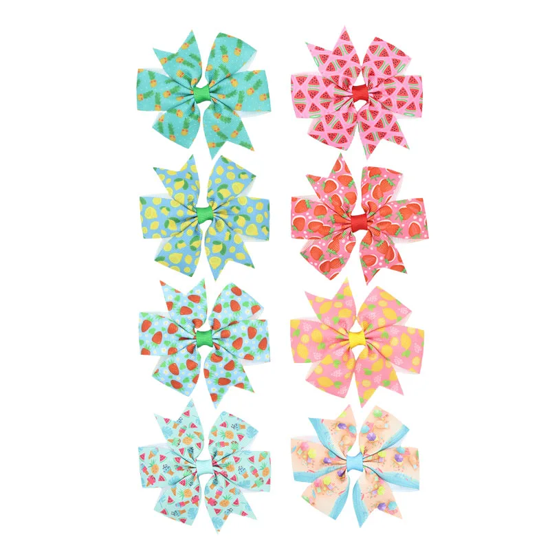 Заколки для волос с V-образным принтом ласточкин хвост модные зажимы фруктовым