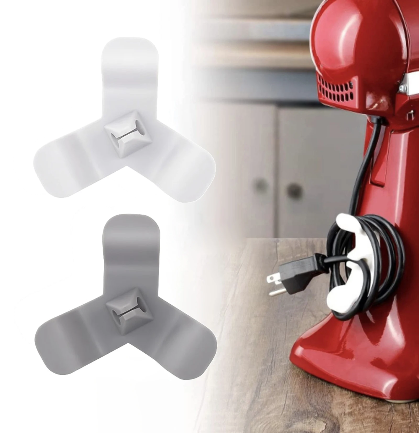 

The Cord Wrapper For Kitchen Appliances Flexible Cord Organizer For Underdesk Fixed Hidden Wire Organizer Accessories Cord Clips