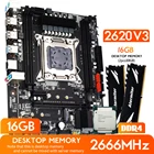 Комплект материнской платы Atermiter с процессором Xeon E5 2620 V3, LGA 2011-3, DDR4, 16 ГБ, 2X8 ГБ, 2666 МГц, память для настольного компьютера, ОЗУ