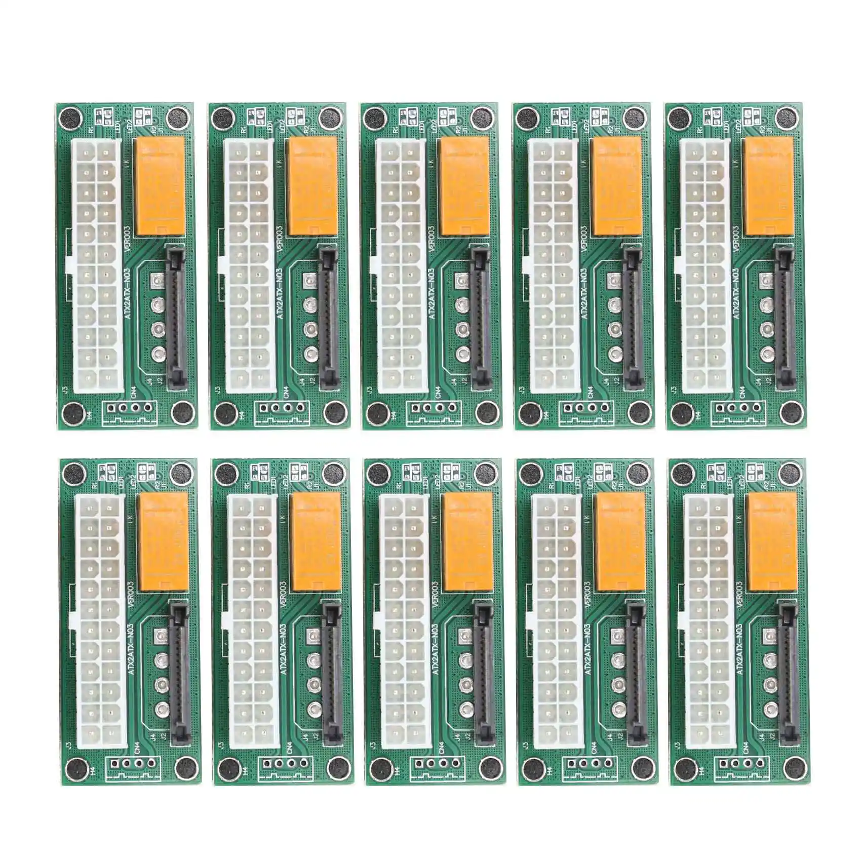 

10 Pcs Dual Psu Power Synchronization Adapter Add2Psu Atx 24Pin Sata Power Synchronization Dual Boot Card Controller