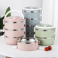 multi layer stainless steel lunch box microwave heated container food portable kid thermal lunchbox office school outdoor bento