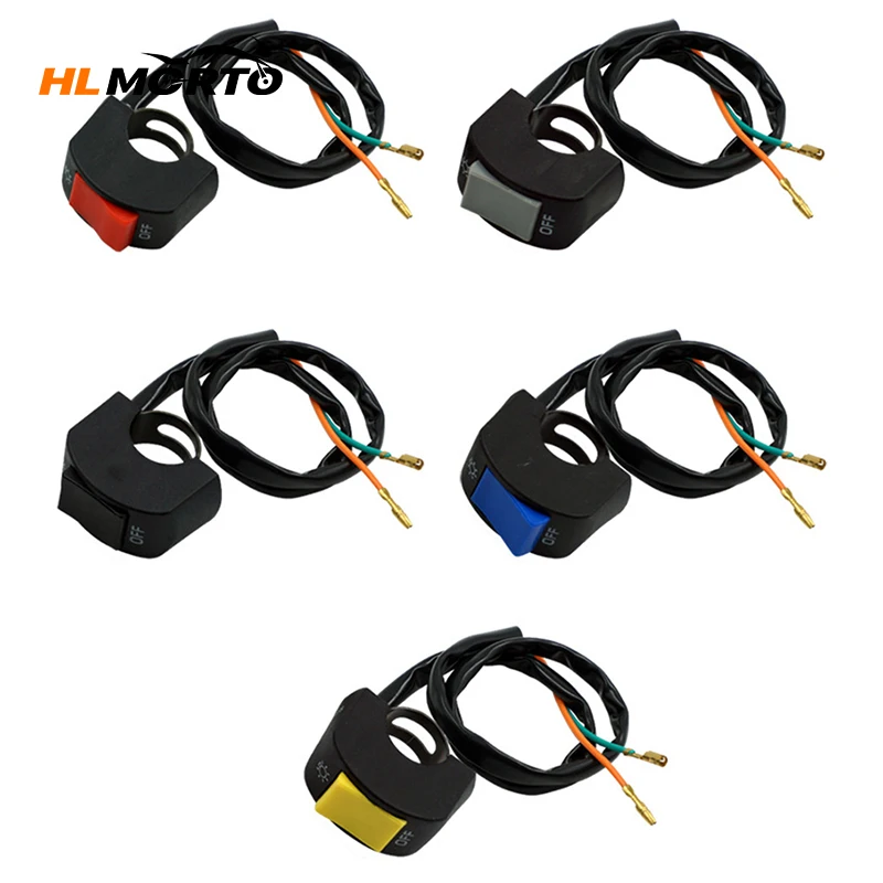 

12V Motorbike Switch Motorcycle Switches 7/8" 22mm Handlebar Mount Headlight Fog Light Horn ON OFF Start Kill Switch Universal