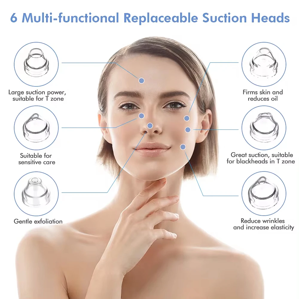 Вакуумный Очиститель пор устройство для удаления черных точек на лице 6 с камерой
