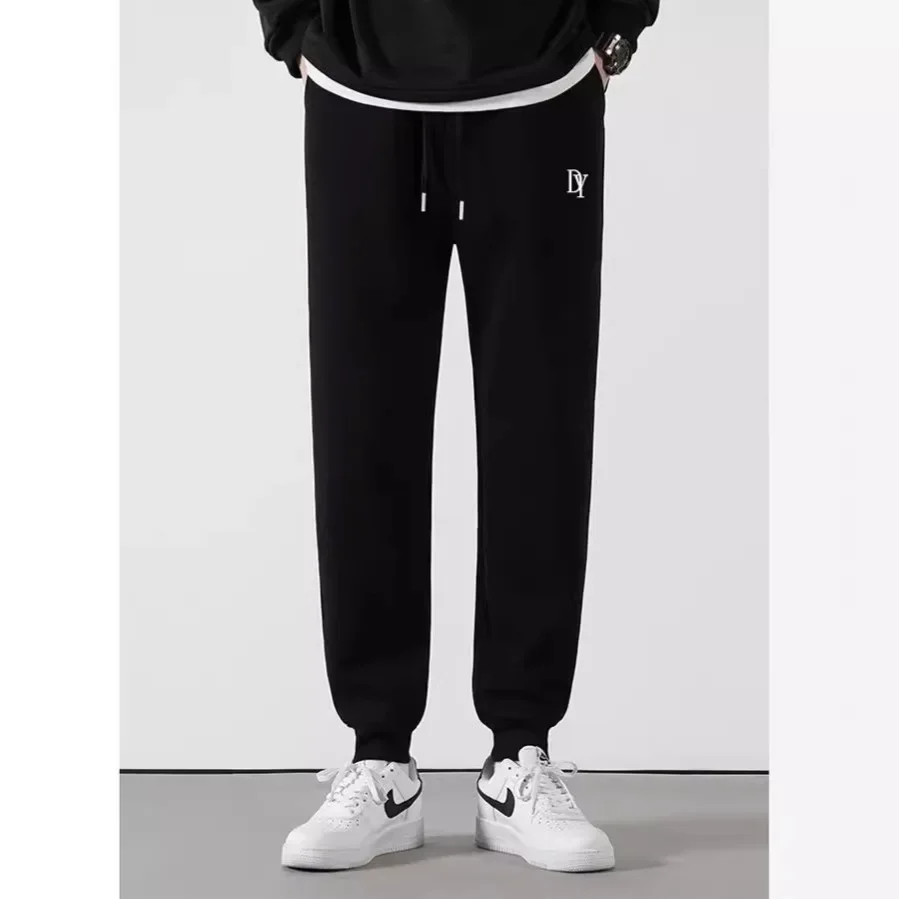 Брюки мужские/женские для бега повседневные длинные штаны из чистого хлопка