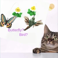 electric cat toy butterfly birdie funny cat stick electric flutter rotating dog puppy kitten toys interactive pet toys mascotas