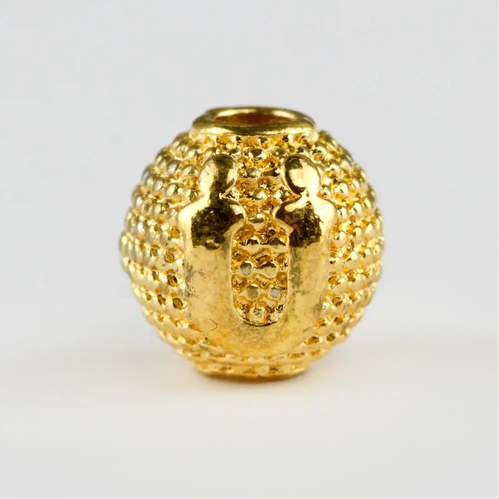 Металлический чехол желтого цвета 8 мм (металлические четки)|Ювелирная фурнитура