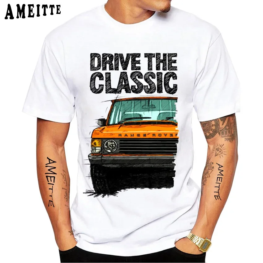 Новая летняя мужская футболка с коротким рукавом для вождения Классическая