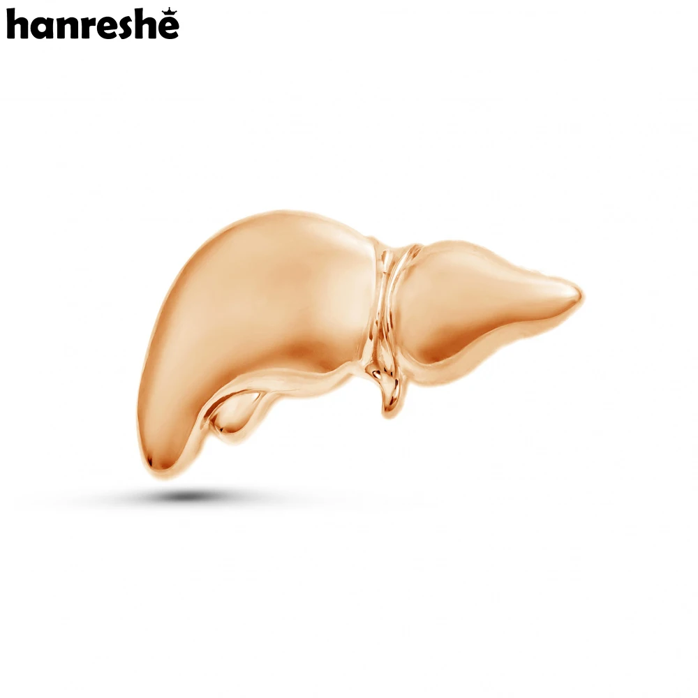 

Hanreshe Classic Anatomy Liver Organ Brooch Pins Internal Medicine Medical Jewelry Lapel Coat Badge for Doctors Nurses Gifts