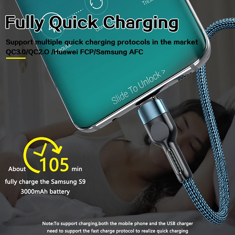Кабель Aubess USB Type-C с поддержкой супербыстрой зарядки Huawei 5 А выходной ток