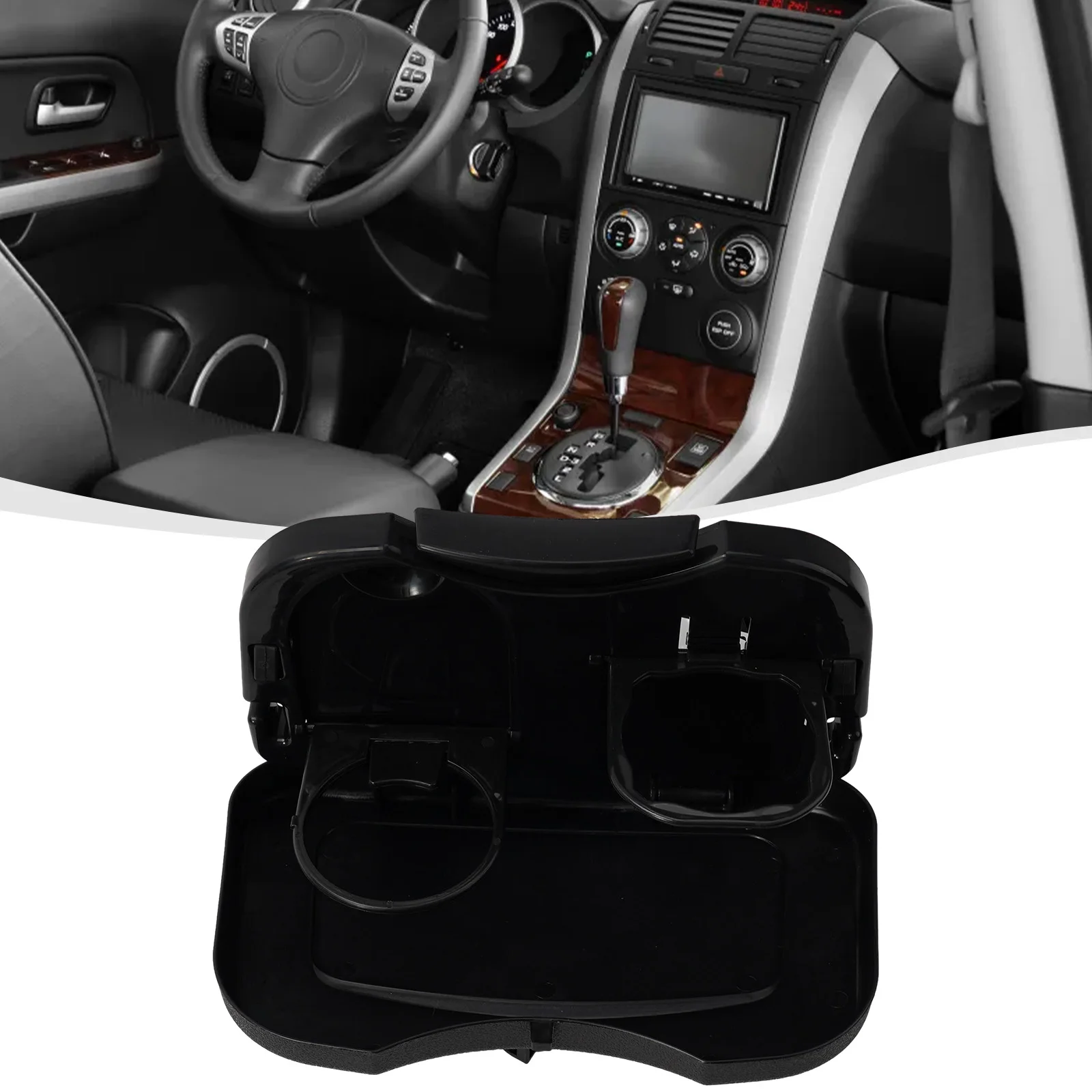 

Interior Accessories Bracket Drink Holder Car Drink Holder Car Back Table 1pc Foldable Multifunctional Tray Plastic