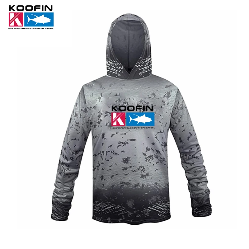 KOOFIN Fishing Shirts Fishing Jerseys Breathable Hooded Popular Fishing Clothing Windproof With 2023 Newest Men's Sun Protective 2